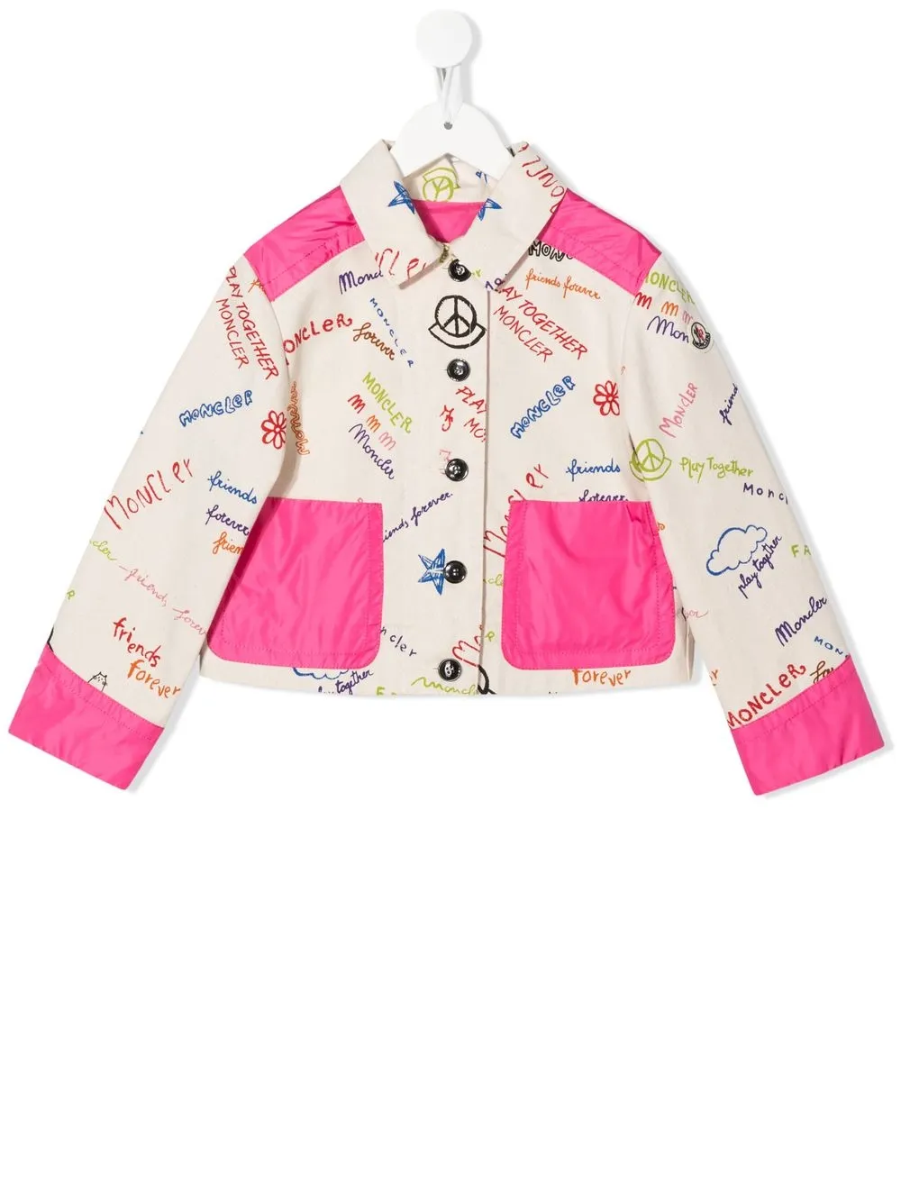 

Moncler Enfant graphic-print shirt jacket - Neutrals