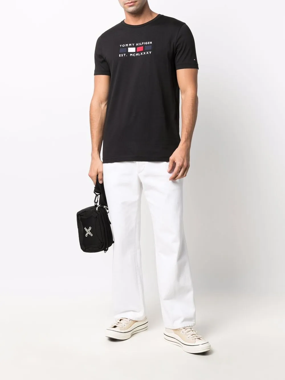 фото Tommy hilfiger футболка с вышитым логотипом