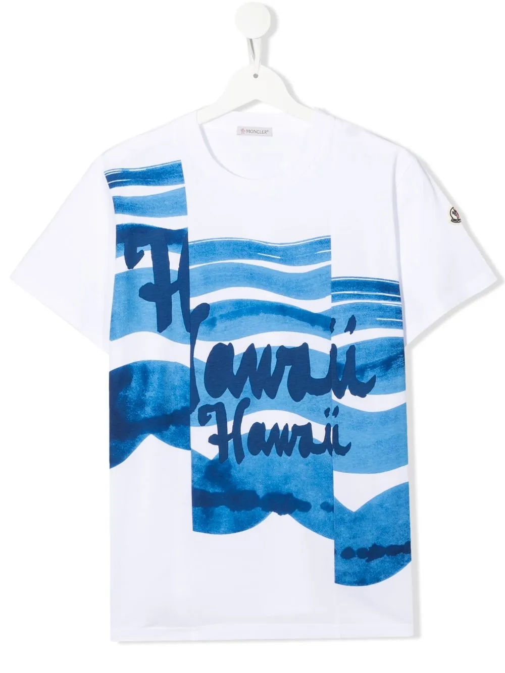 

Moncler Enfant TEEN abstract-print cotton T-shirt - White