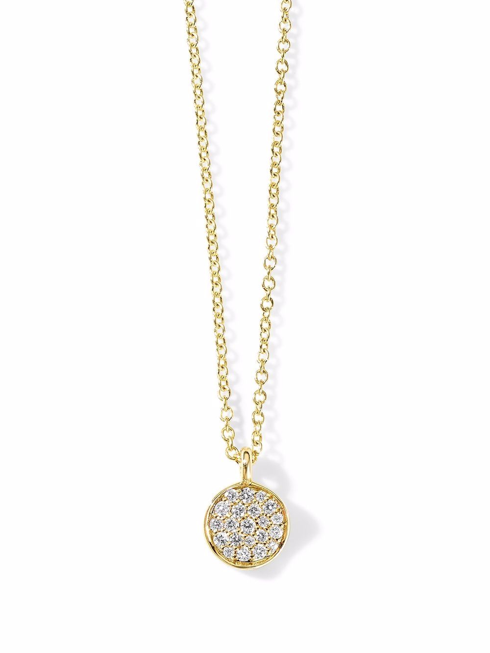 

IPPOLITA 18kt yellow gold Stardust mini flower disc diamond pendant necklace