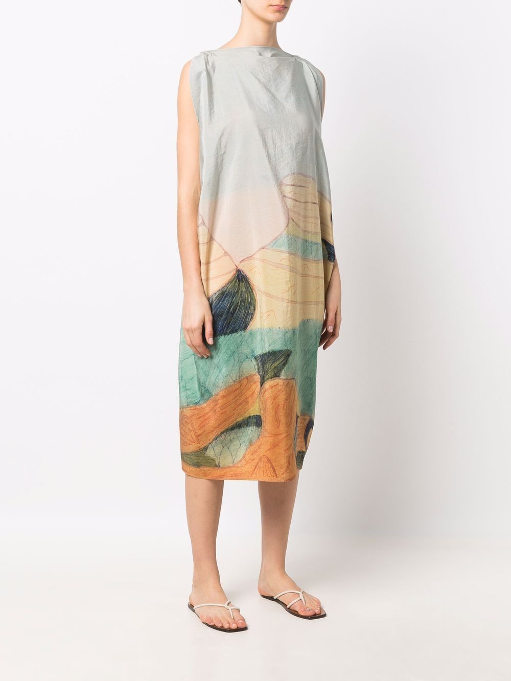 фото Lemaire graphic print shift dress