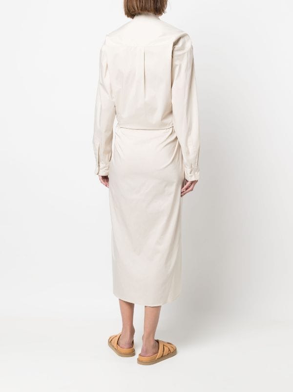 Lemaire Tilted Belted button-up Robe Dress - Farfetch