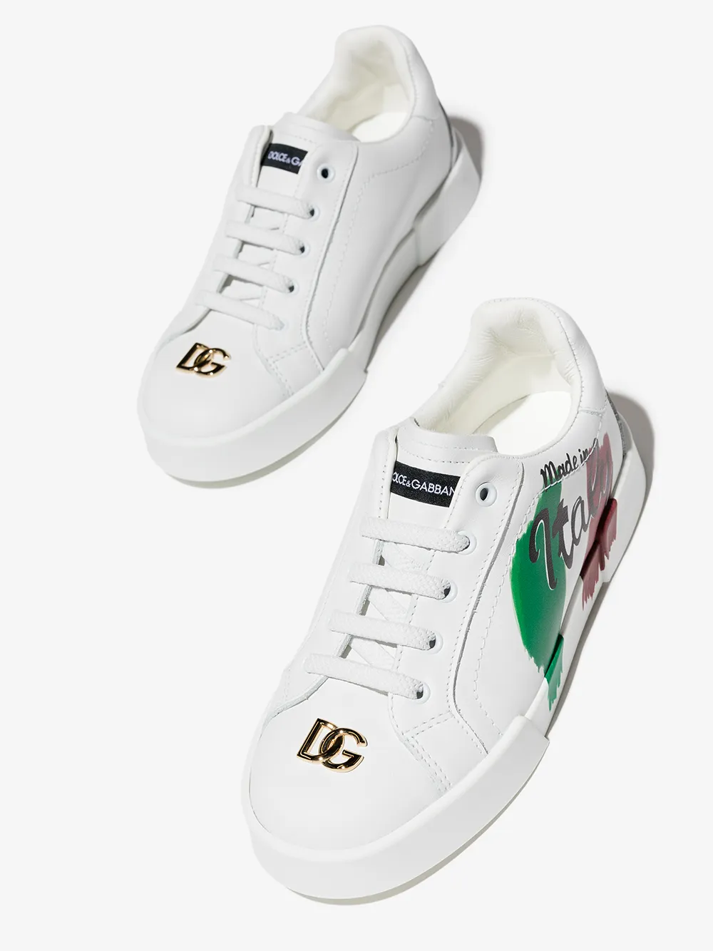 Dolce & Gabbana Kids Sneakers met logoplakkaat - Wit