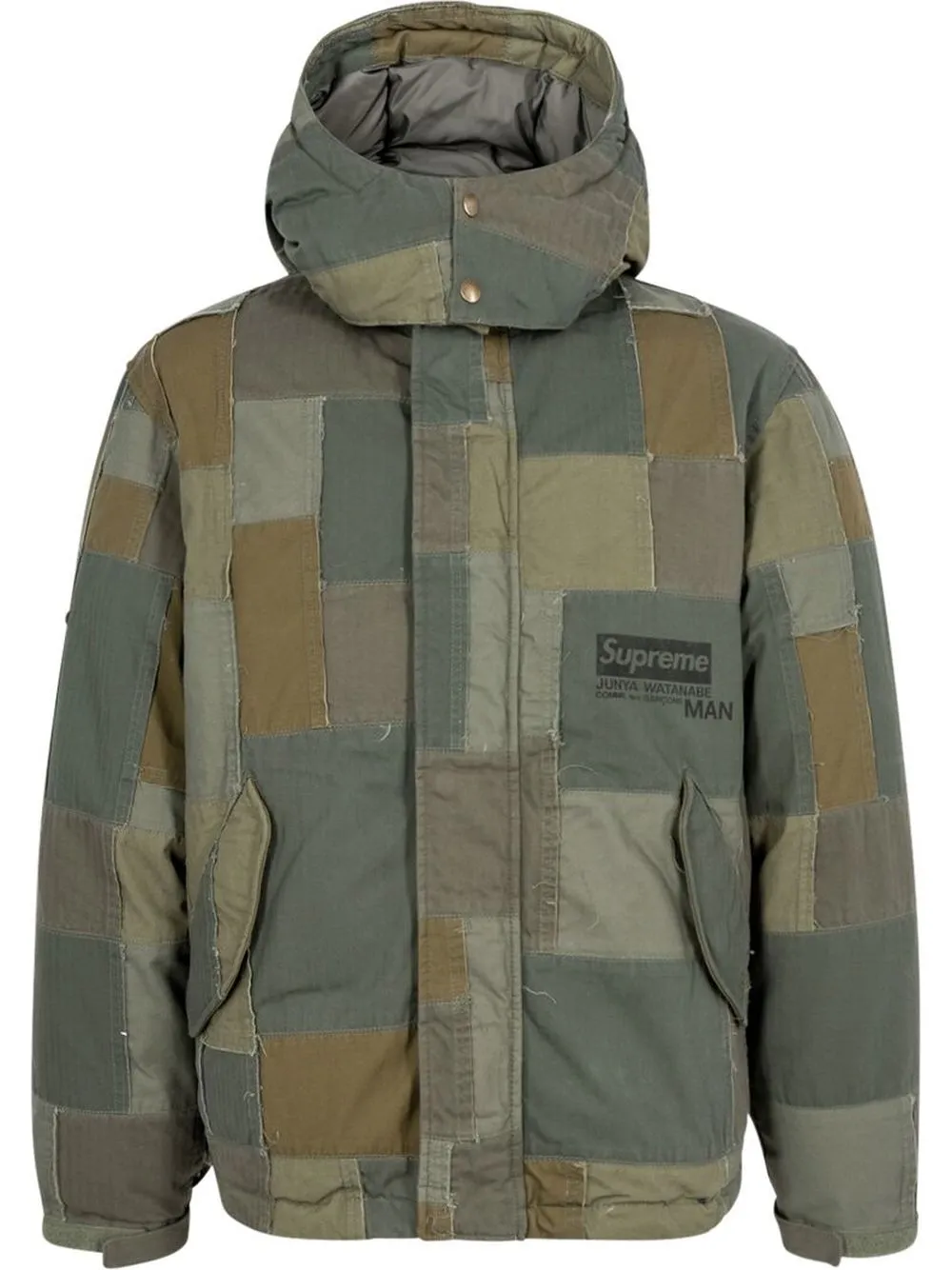 Supreme x Junya Watanabe Patchwork Hooded Jacket - Farfetch