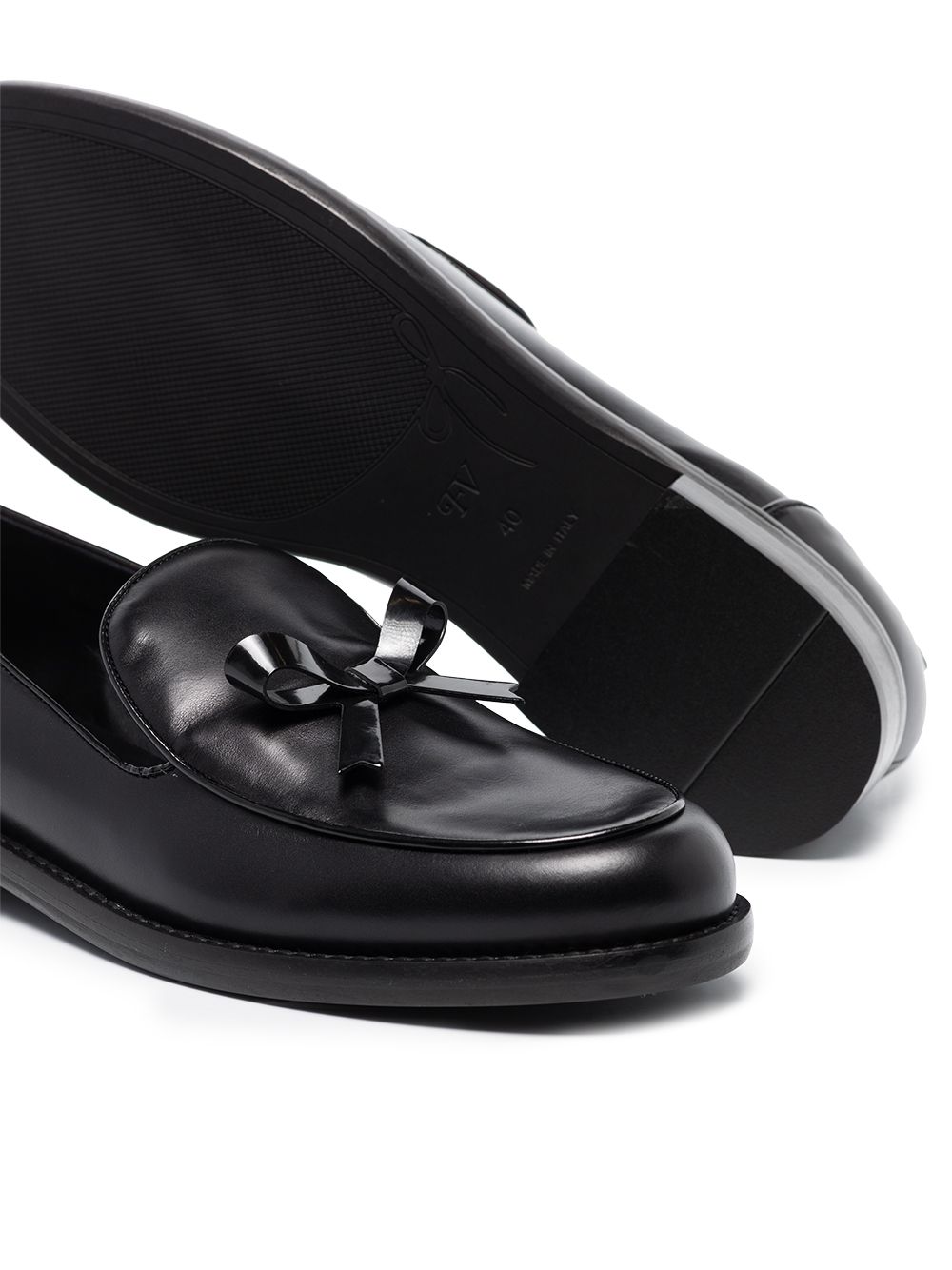 Fabrizio Viti Keaton loafers met strikdetail - Zwart