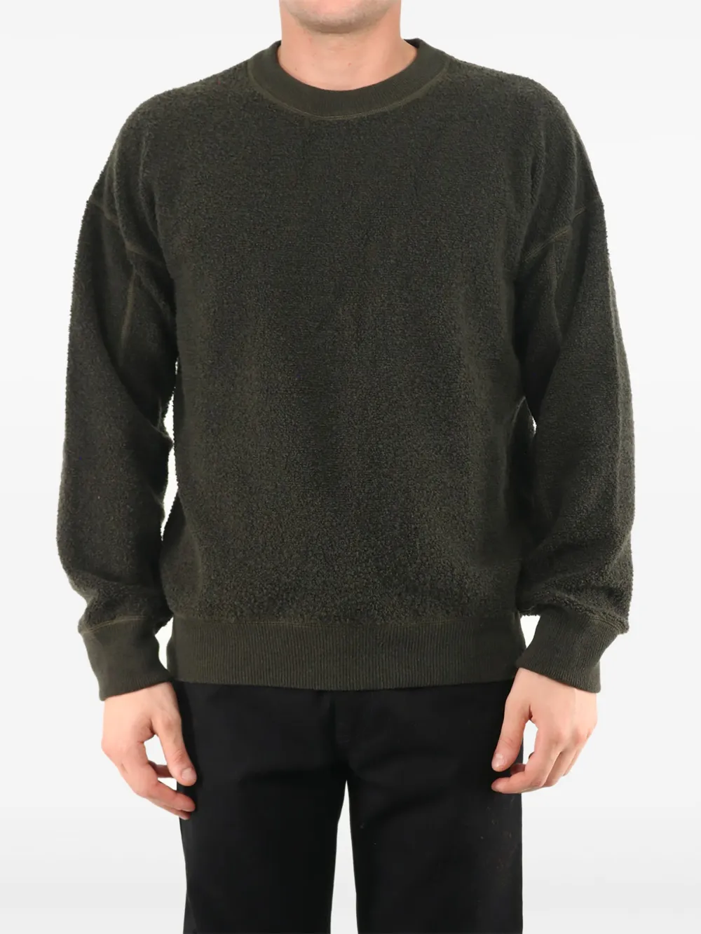 crew neck reversible sweatshirt