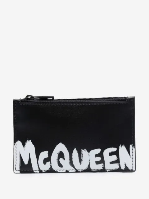 Alexander McQueen logo-print leather wallet