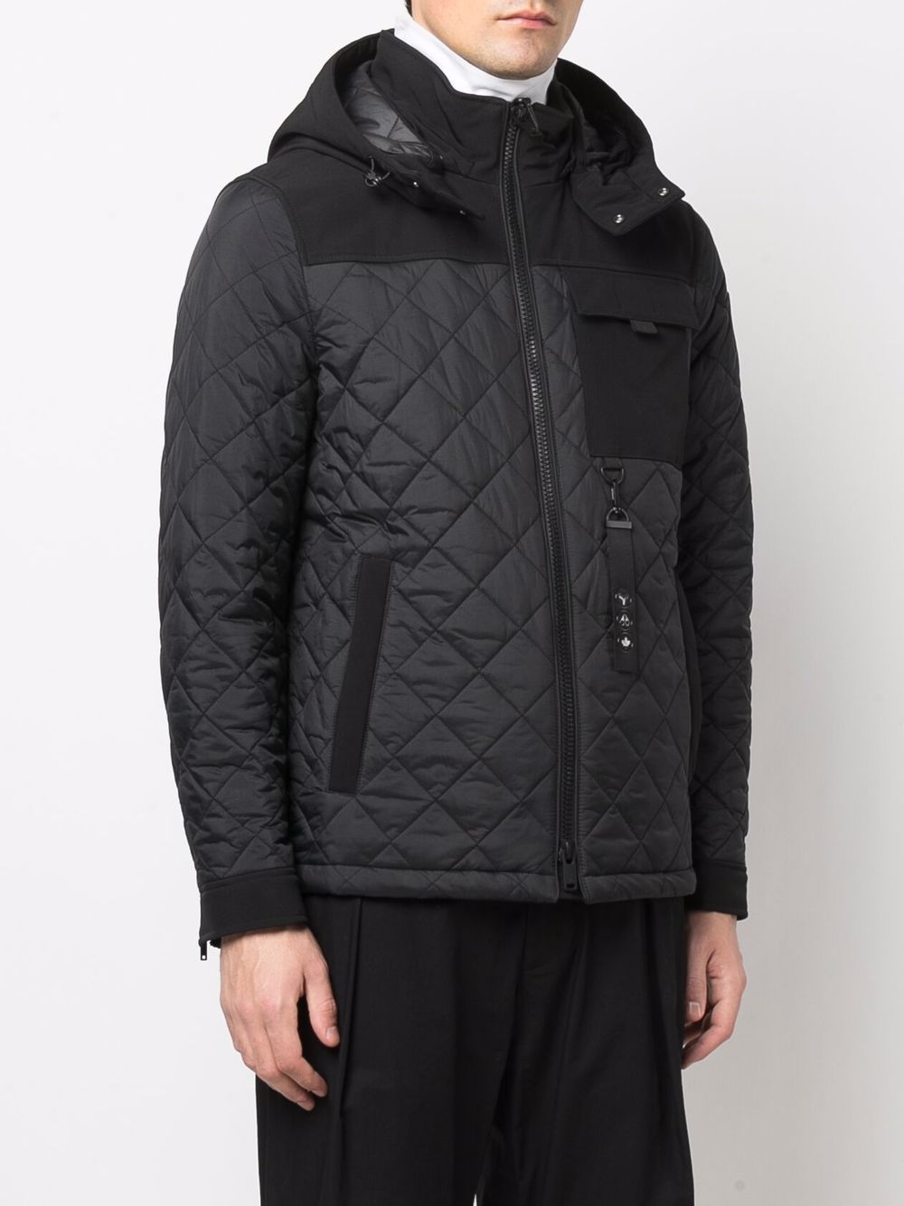 фото Moose knuckles quilted hooded jacket