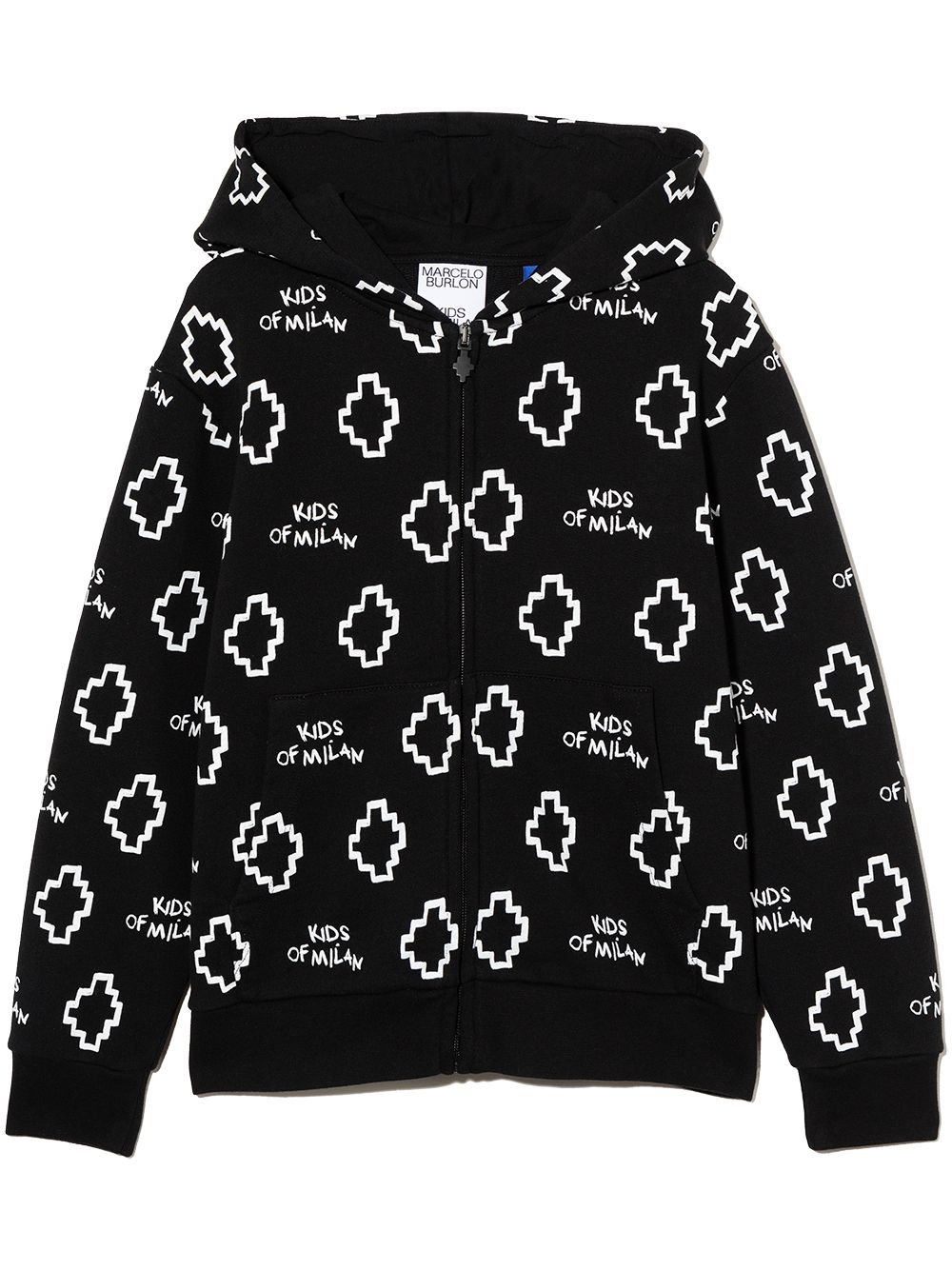 Image 1 of Marcelo Burlon County Of Milan Kids all-over logo-print hoodie