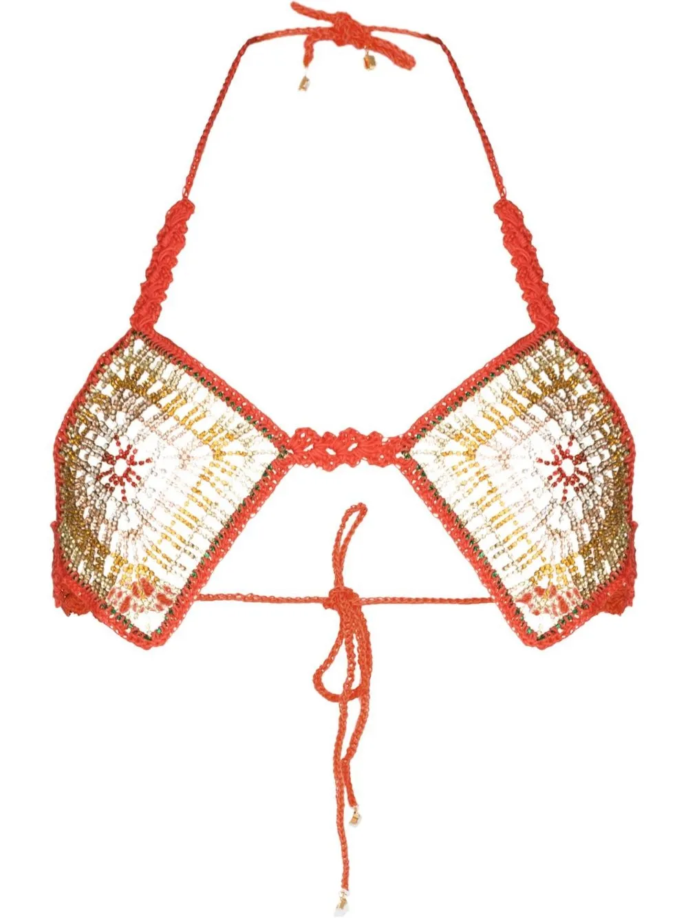 

Rosantica crochet crystal-embellished bralette - Orange