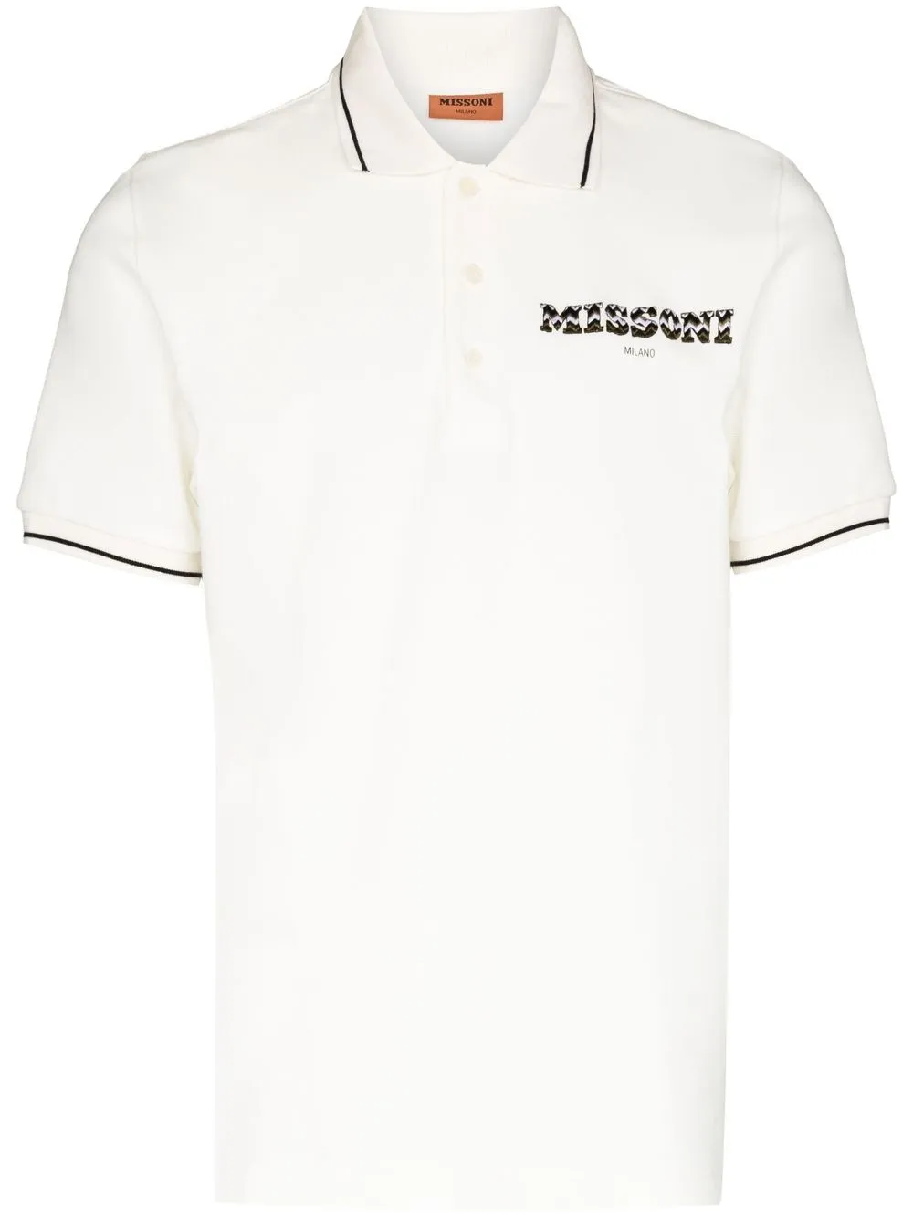 

Missoni Zigzag logo-print polo shirt - White