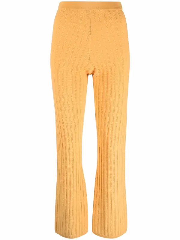 SANDRO rib-knit Trousers - Farfetch