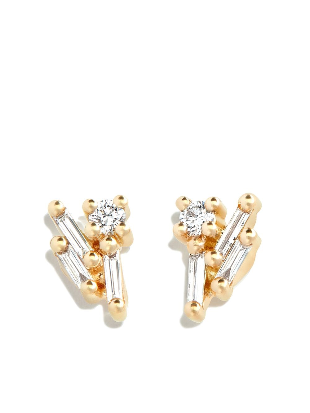 Shop Suzanne Kalan 18kt Yellow Gold Diamond Earrings
