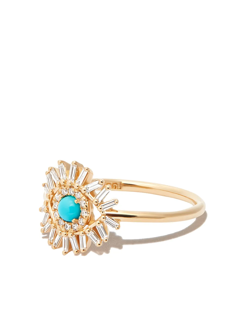 

Suzanne Kalan anillo Evil Eye en oro amarillo de 18kt con turquesa y diamantes - Dorado