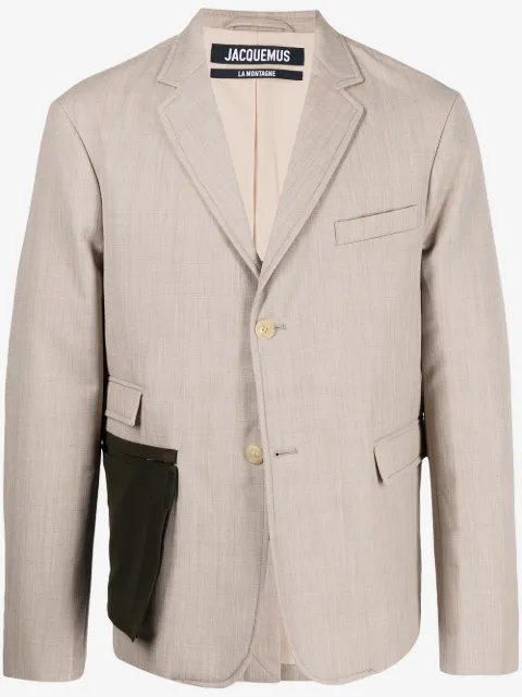 Jacquemus pouch-pocket single-breasted blazer