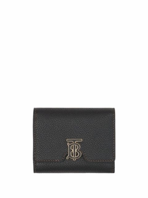 Burberry monogram grained leather wallet