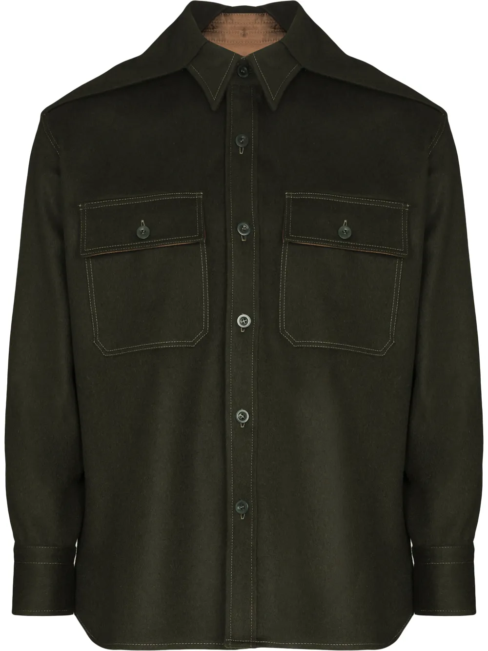 

Maison Margiela camisa con logo - Verde