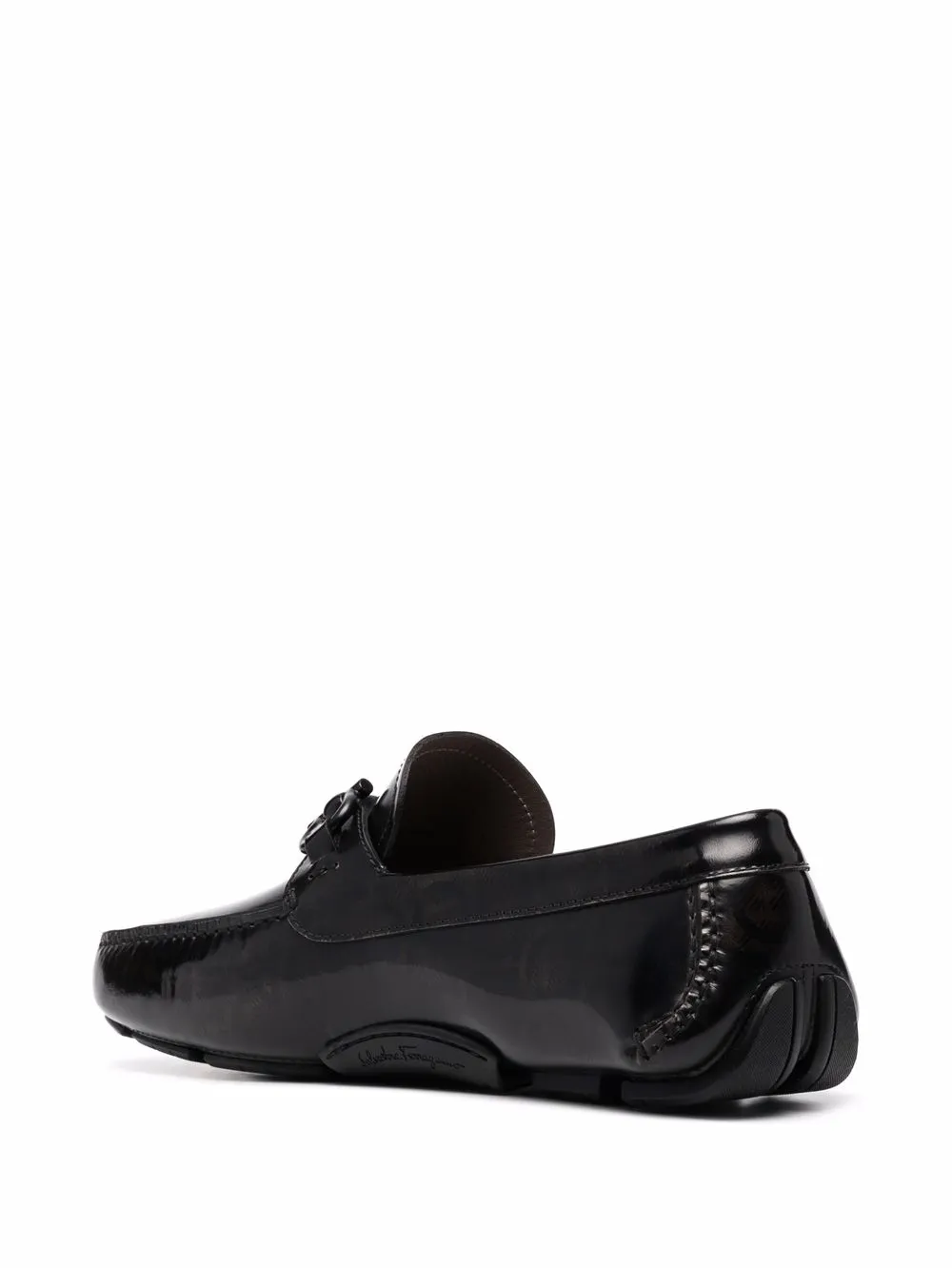 Ferragamo Paris Leather Loafers In Brown