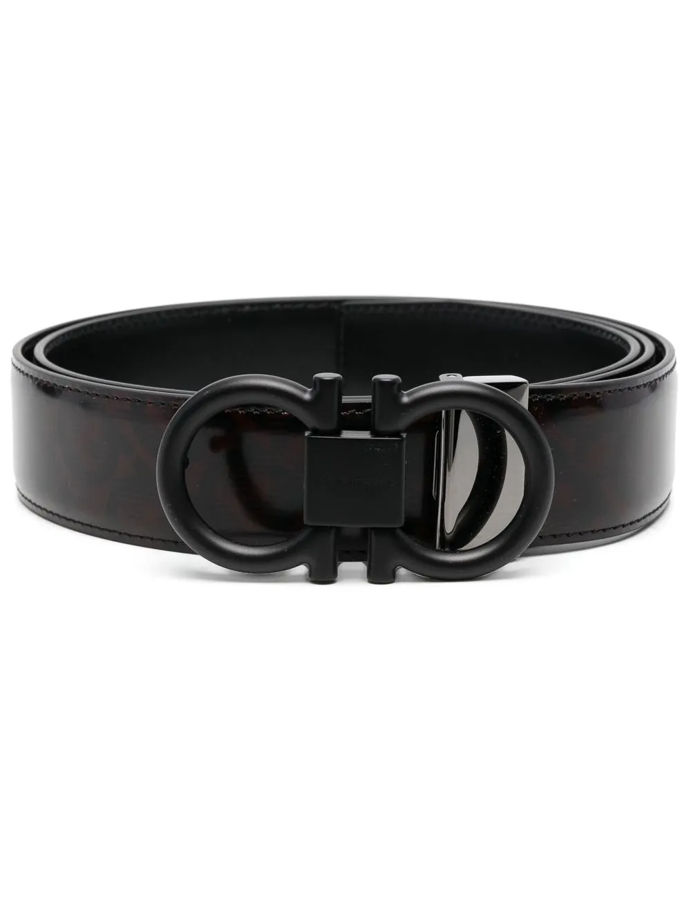 

Salvatore Ferragamo logo-buckle leather belt - Red