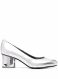 Ferragamo Farrah slip-on leather pumps - Grey