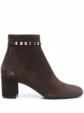 Ferragamo 75mm Ghila suede ankle boots - Brown