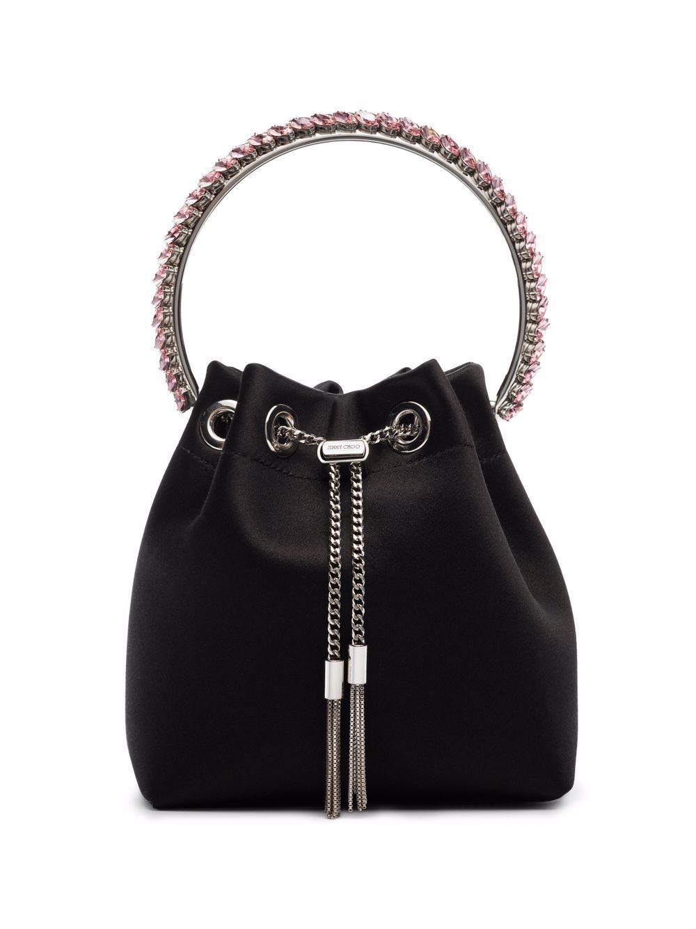 Jimmy Choo Bon Bon crystal-embellished satin bag | Smart Closet