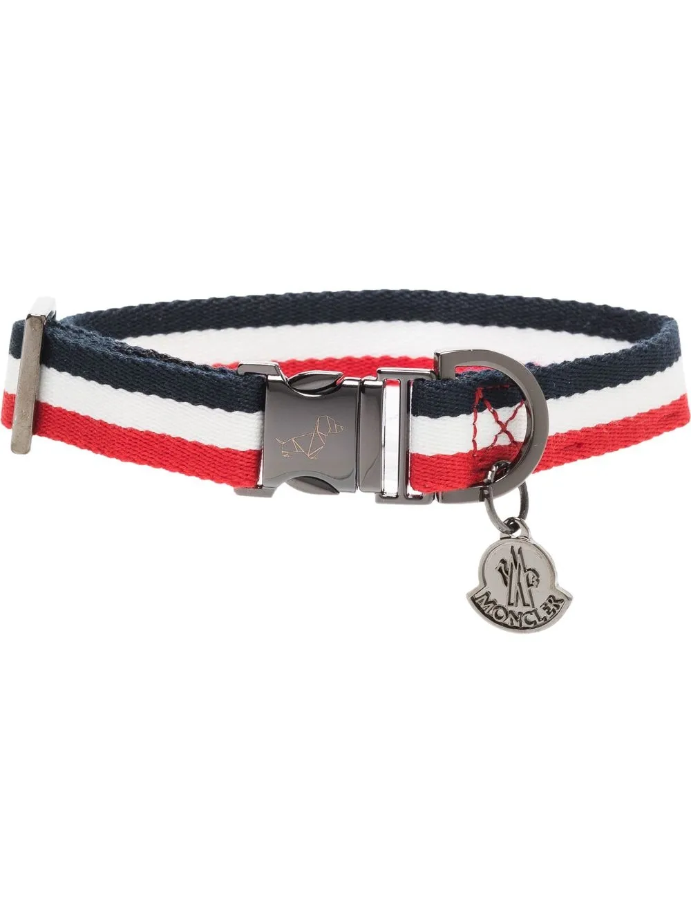 

Moncler x Poldo Dog Couture tricolour dog collar - Blue