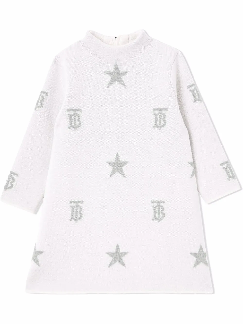 

Burberry Kids vestido con estampado de estrellas y monograma - Blanco