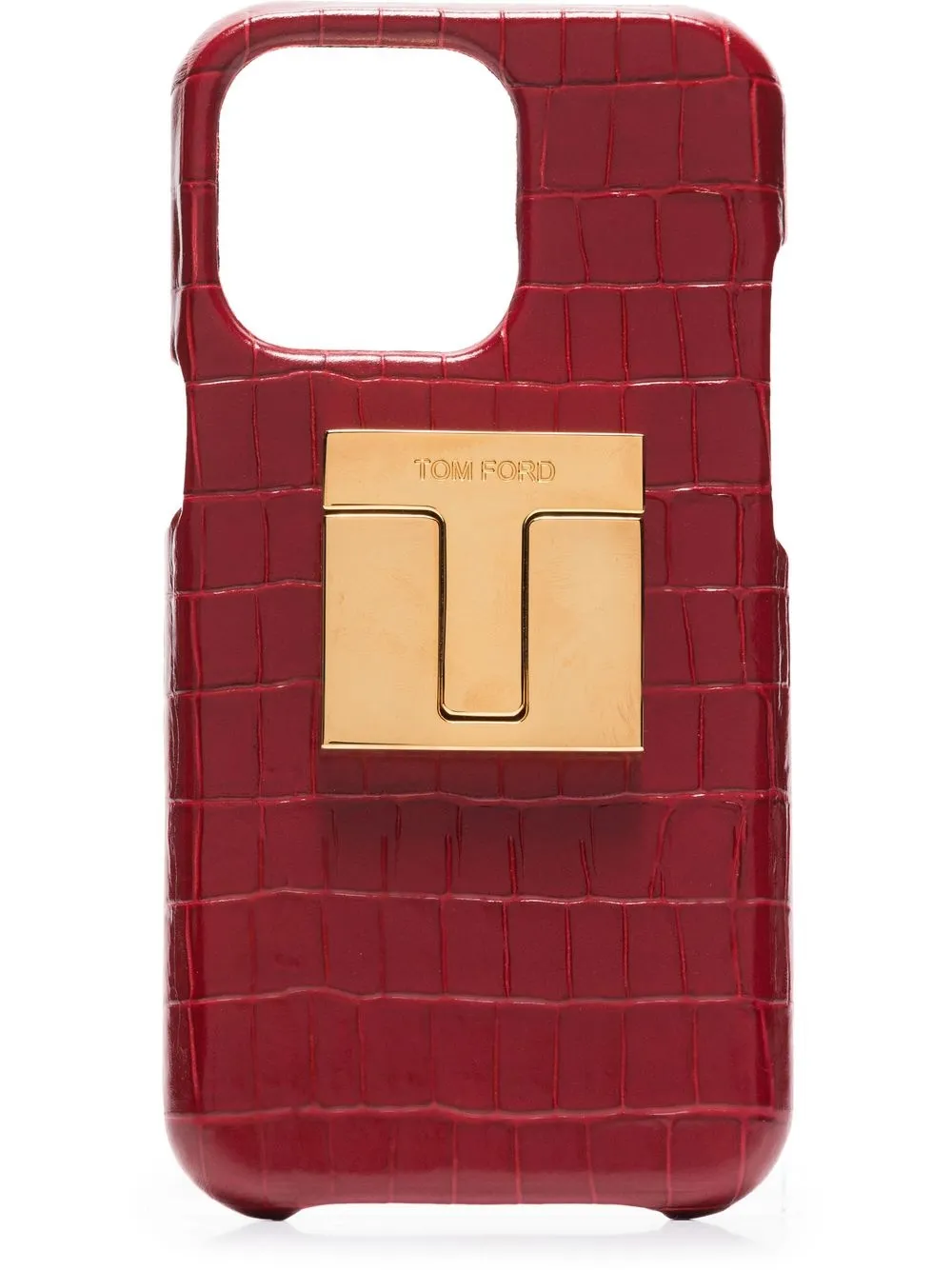 Tom Ford Crocodile-effect Iphone 12 Case In Red