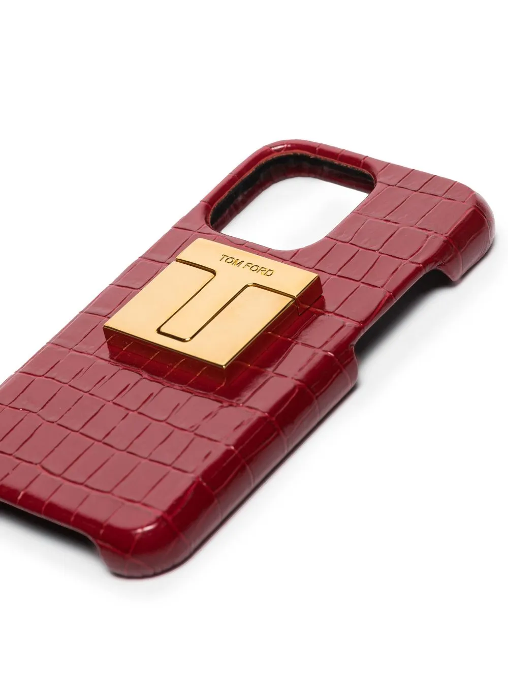 TOM FORD logo-lettering leather iPhone 13 case | Smart Closet