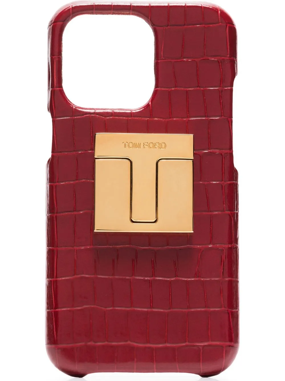 TOM FORD 크로커다일 이펙트 아이폰 12 케이스 | 레드 | Image 1