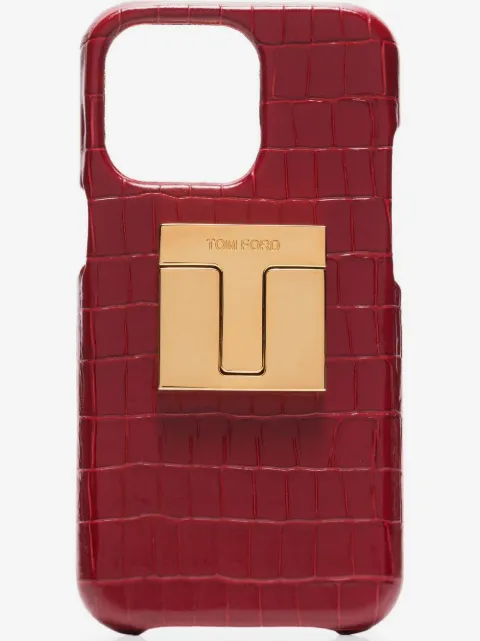 TOM FORD coque iPhone 12 à effet peau de crocodile 