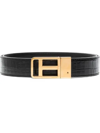 トムフォード TOMFORD ベルト クロコエンボス メンズ レザー TOM FORD クロコエンボス レザーベルト | ブラック | FARFETCH JP