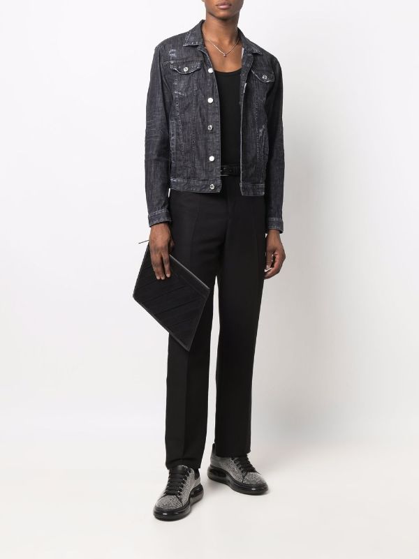 Dsquared2 Button-Up Denim Jacket - Black