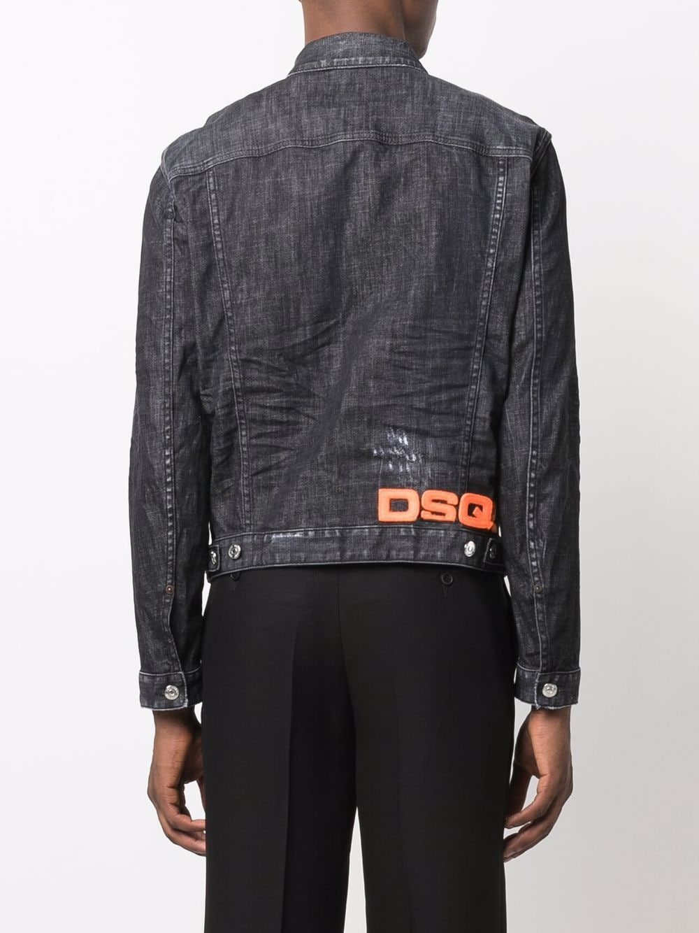 Shop Dsquared2 Button-up Denim Jacket In Schwarz