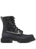 Ferragamo Gancini combat boots - Black