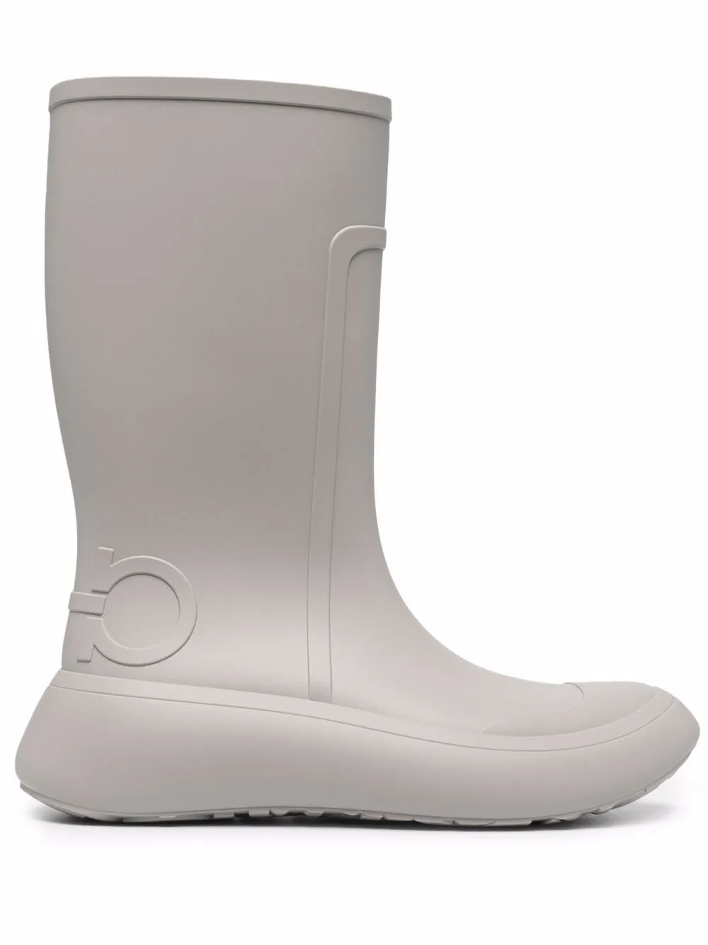 

Salvatore Ferragamo embossed detail Rainboot - Grey