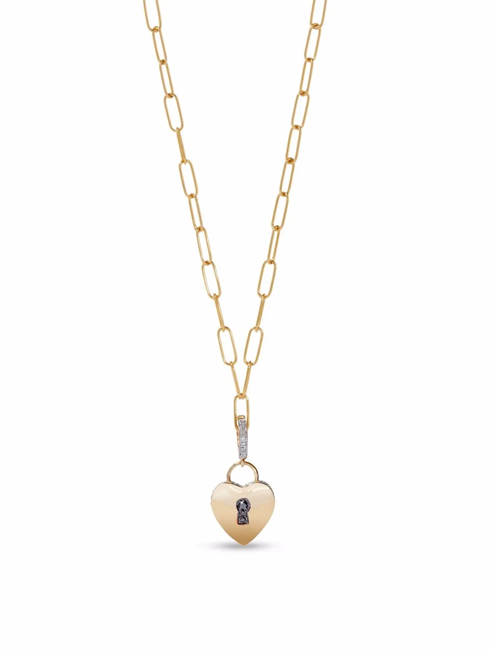 

Annoushka 18kt yellow gold Mythology heart and key pendant charm necklace