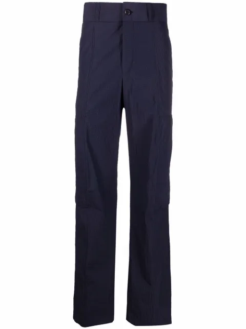 Ferragamo multi-pocket seersucker trousers 