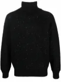 Ferragamo speckle-knit roll neck jumper - Black