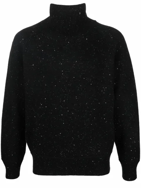 Ferragamo speckle-knit roll neck jumper