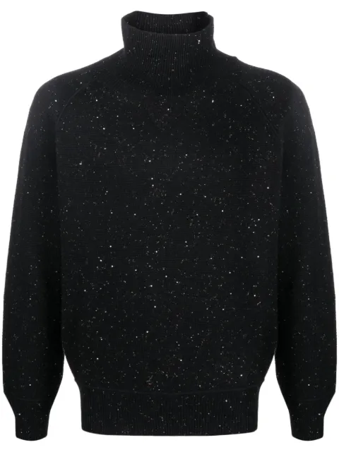 Ferragamo speckle-knit roll neck jumper