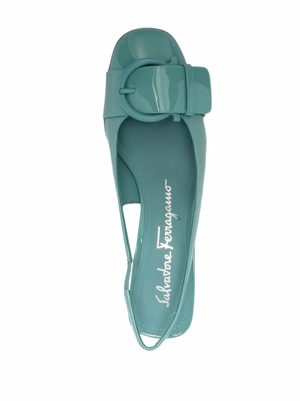 Ferragamo slingback buckle pumps Blue