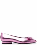 Ferragamo Viva bow-detail ballerina shoes - Pink