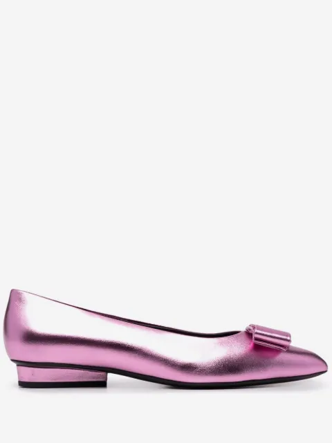 Viva bow-detail ballerina shoes