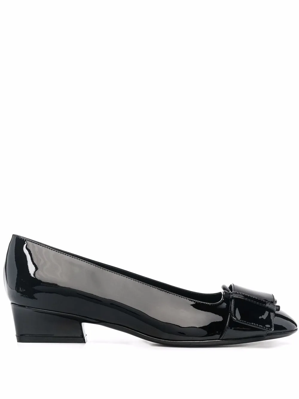 

Ferragamo flats con detalle de hebilla - Negro