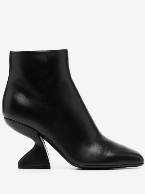 F-Heel sculpted ankle boots