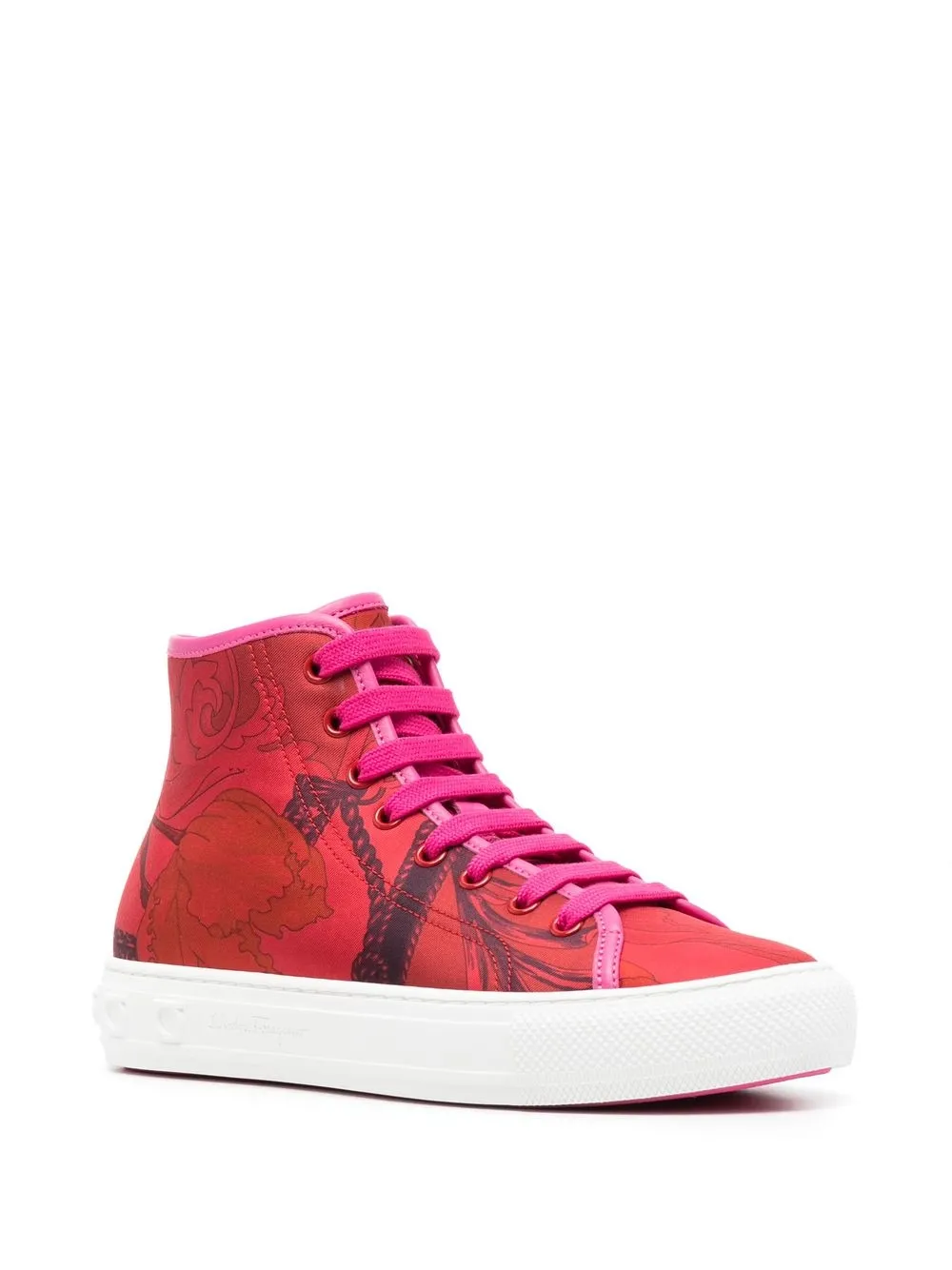 Ferragamo scarf-print high-top trainers | Low-Tops | Image 2