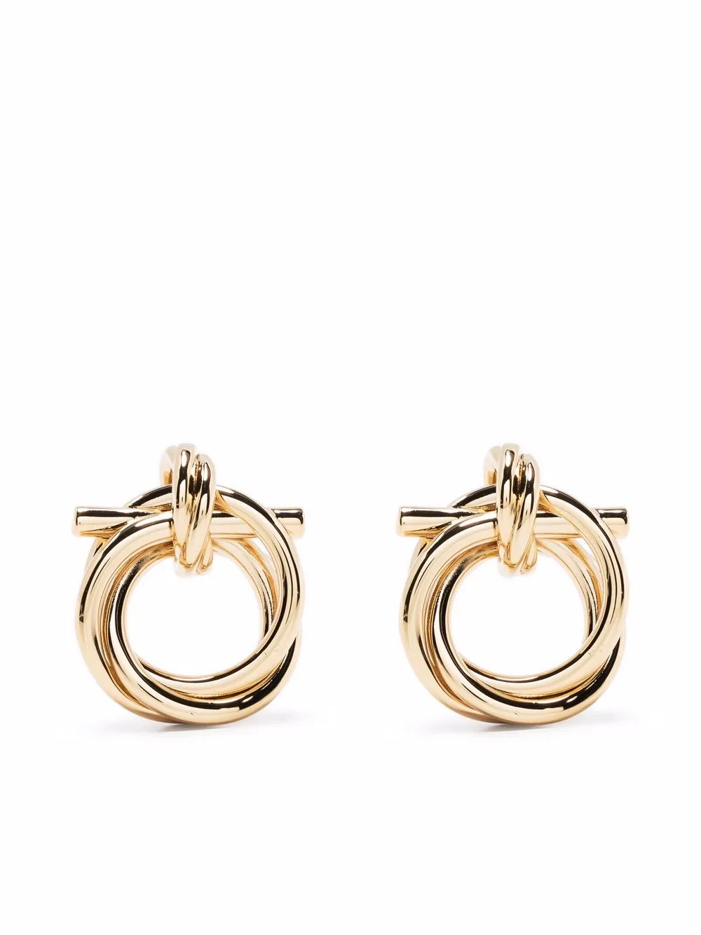 

Salvatore Ferragamo aretes con efecto Gancini - Dorado