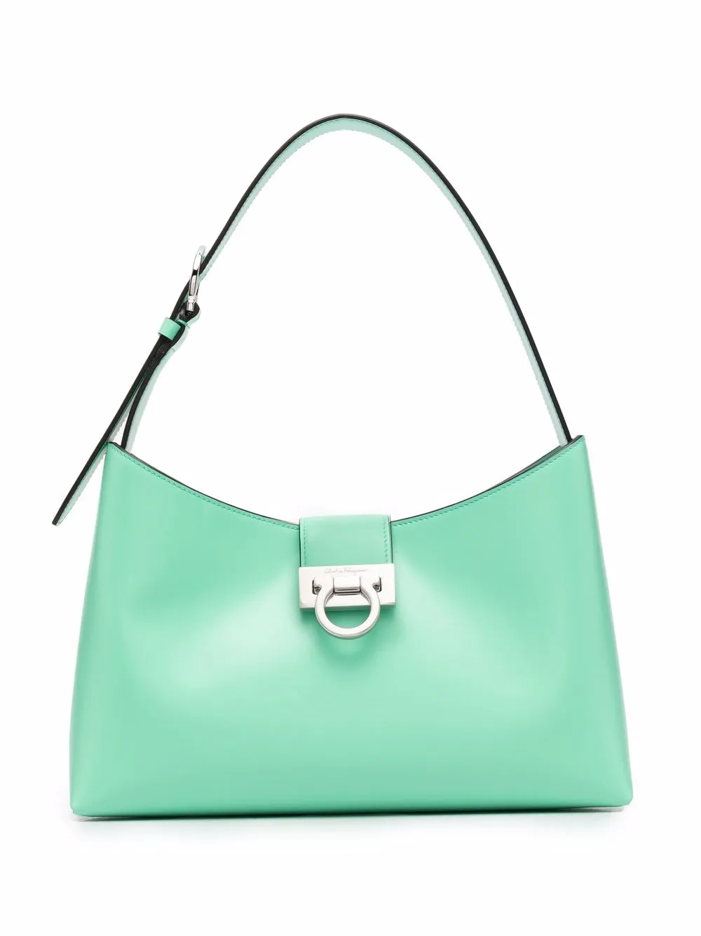 Ferragamo Trifolio leren schoudertas Groen